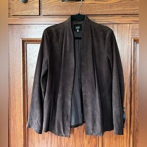 Chocolate brown suede Eileen Fisher jacket sz. M